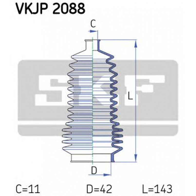 VKJP 2088 SKF - Пильовик привідного валу